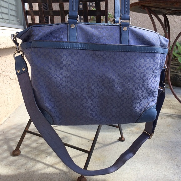 Authentic Coach Blue Diaper Bag