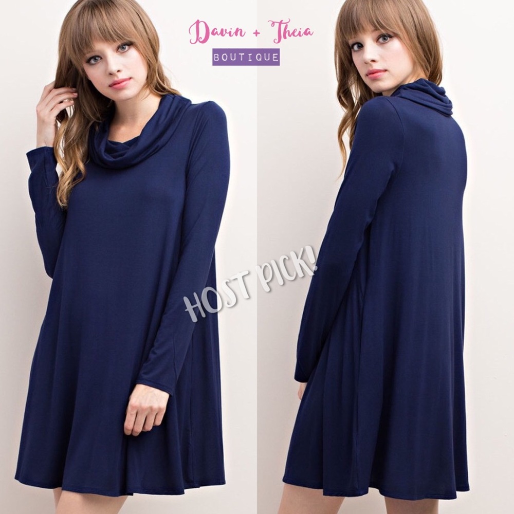 HP 💖 Bamboo Fabric Cowl Neck Pocket Dress
