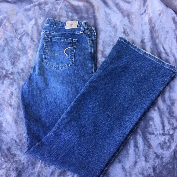 American Eagle stretch skinny flare jeans sz 14 L
