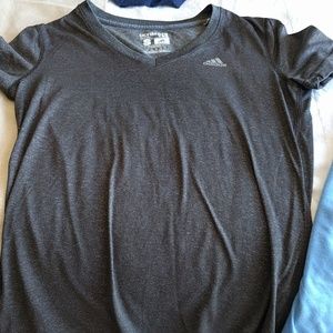 **2 for this deal. Adidas v neck tee shirt