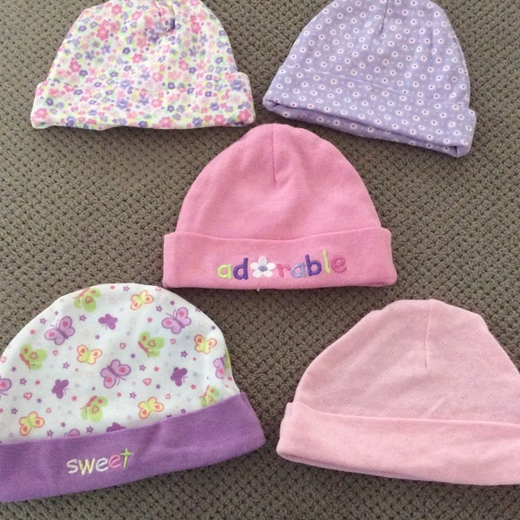 Baby Girl Hat Lot of 5
