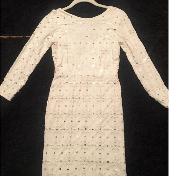 *SALE!* Free People white gold sequin dress XS