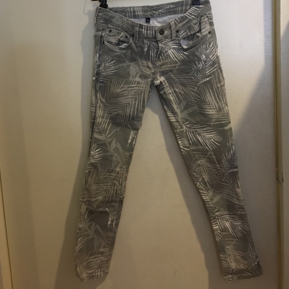 carmar Denim - Carmar grey printed palm tree jeans