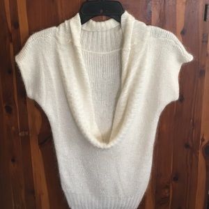 Short Sleeve Cowlneck Cashmere Sweater