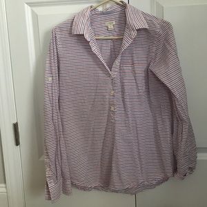 Jcrew - blue/red stripe - thin - shirt