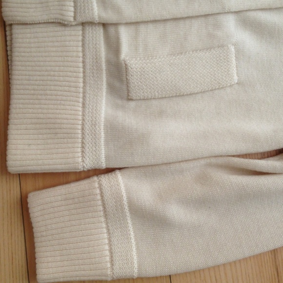 J.Crew 100% wool ivory cream sweater jacket - Picture 3 of 4