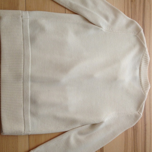 J.Crew 100% wool ivory cream sweater jacket - Picture 4 of 4