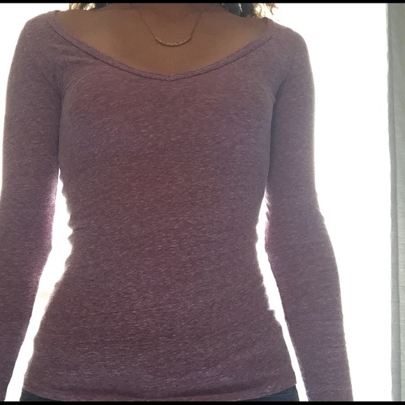 Lilac Long Sleeve Tee from AEO