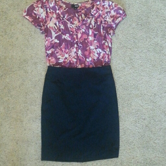 The Limited Navy Pencil Skirt