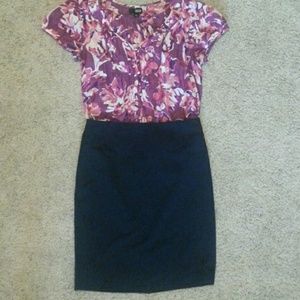 The Limited Navy Pencil Skirt