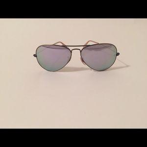 Ray Ban aviator lilac mirror lenses