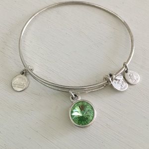 Alex & Ani August Birthstone Silver Bracelet.