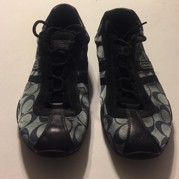 Authentic Coach Black and Gray Sneakers