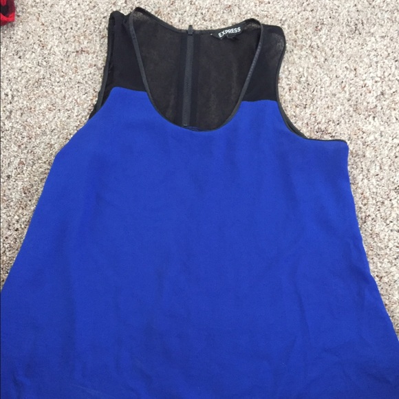 Black and blue express sleeveless shirt