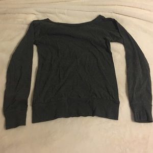 Off the shoulder long sleeve top. Fits great!