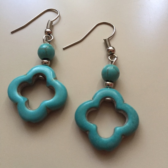 NEW!💎💙💎TURQUOISE COLOR MOROCCAN STYLE EARRINGS! - Picture 4 of 8