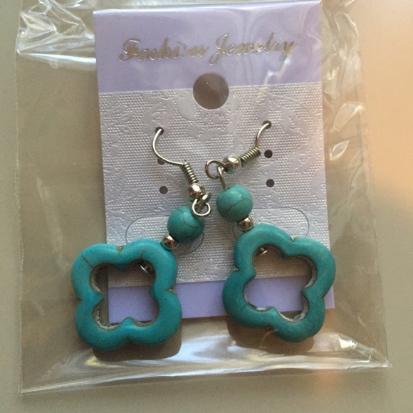 NEW!💎💙💎TURQUOISE COLOR MOROCCAN STYLE EARRINGS! - Picture 6 of 8