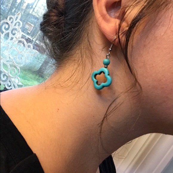 NEW!💎💙💎TURQUOISE COLOR MOROCCAN STYLE EARRINGS! - Picture 7 of 8