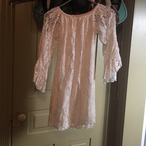 Lace off the shoulder dress