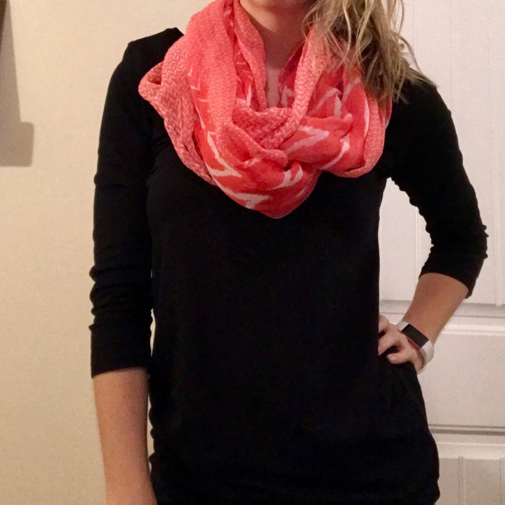 Coral infinity scarf