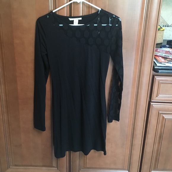 Knee length black dress