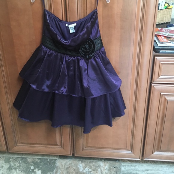 Puffy purple dress