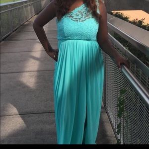 David's Bridal Bridesmaid Dress - F17063 Color Spa