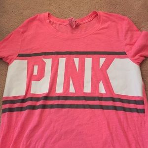 VS PINK neon pink tee