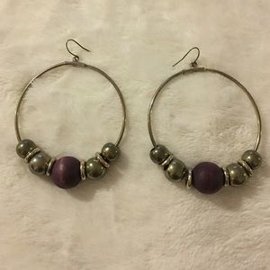 Fashion hoop earrings.