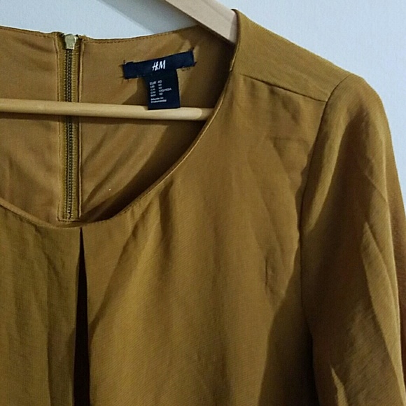 H&M-Flowy Mustard Color Dress