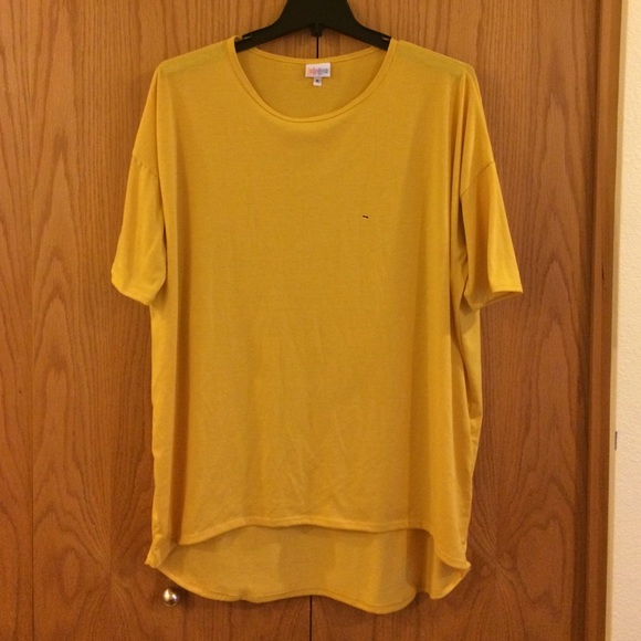 Lularoe Irma tunic shirt XL mustard yellow