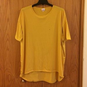 Lularoe Irma tunic shirt XL mustard yellow