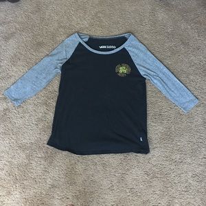 Vans baseball tee shirt. Size: medium