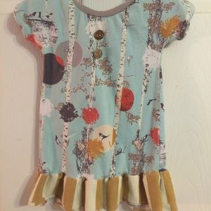 Handmade designer dress and matching mama 🔃scarf