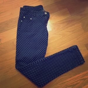 Patterned skinny jeans