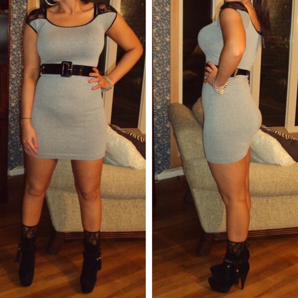 SEXY BEBE DRESS with black lace - worn once.