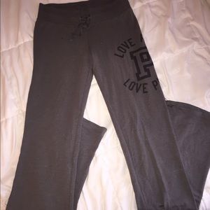 PINK gray sweatpants