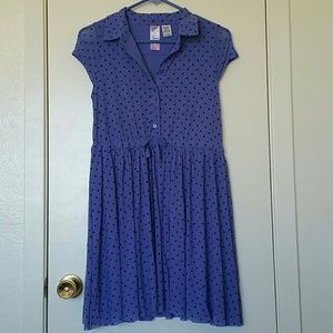 Vintage-style polka dot dress.