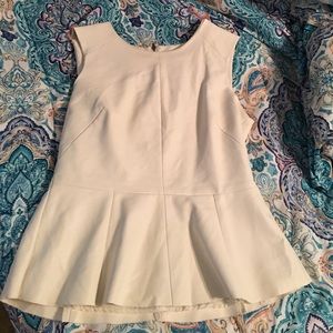 Off White leather peplum top size M