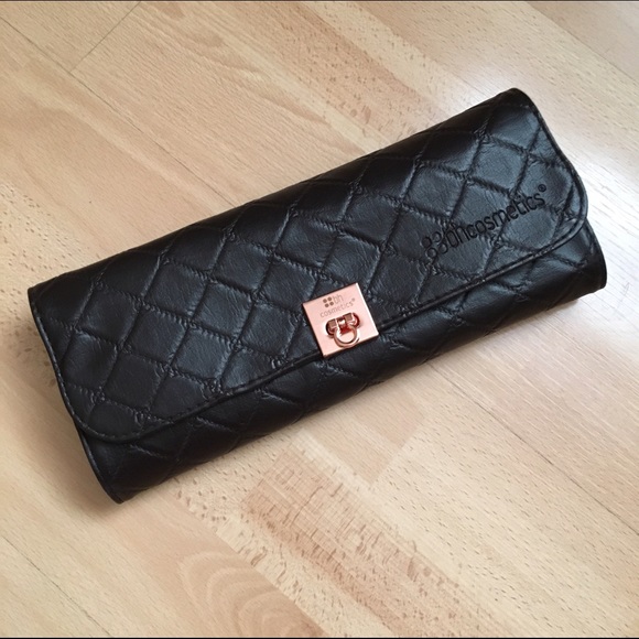 BH Cosmetics Other - Black-Brown & Rose Gold Makeup Brush Roll