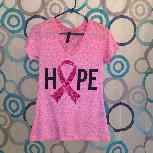 Hybrid Apparel Tops - Breast cancers awareness top medium pink new