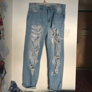 Light Wash Boyfriend Jeans