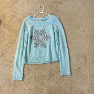 blue snowflake sweater