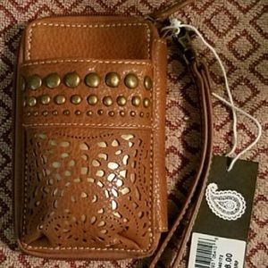 Wristlet wallet cell phone case