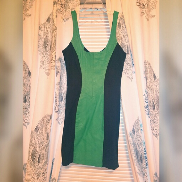 Black and Green Dress