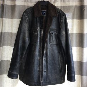 GAP 100% leather winter coat.