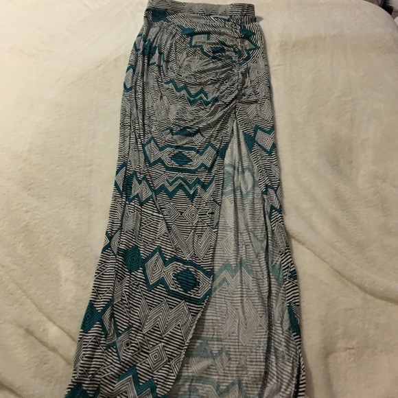 Material girl maxi skirt with slit