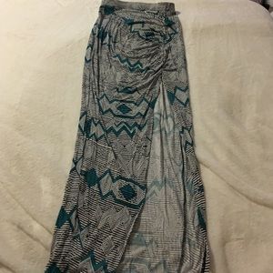 Material girl maxi skirt with slit