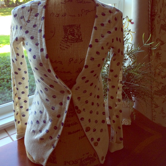 Navy/Cream Cardigan