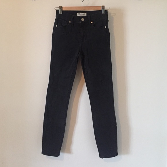 Madewell black high riser skinny jeans